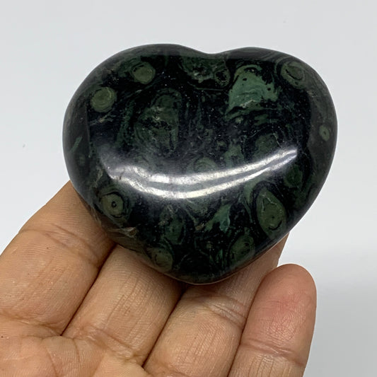 0.27 lbs, 2.2"x2.4"x1", Kambaba Jasper Heart Crocodile Polished Crystal, B37571