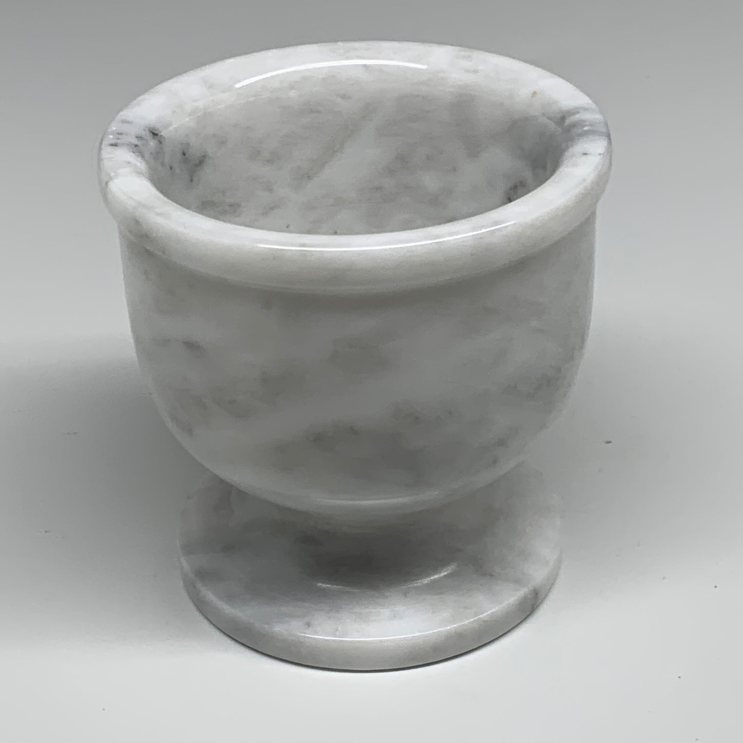 2 lbs, 3.9"x3.8", Natural Marble Crystal Pestle and Mortar Handmade, B32526