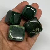 160.2g, 1"-1.1", 4pcs, Natural Nephrite Jade Tumbled Stone @Afghanistan,B31890