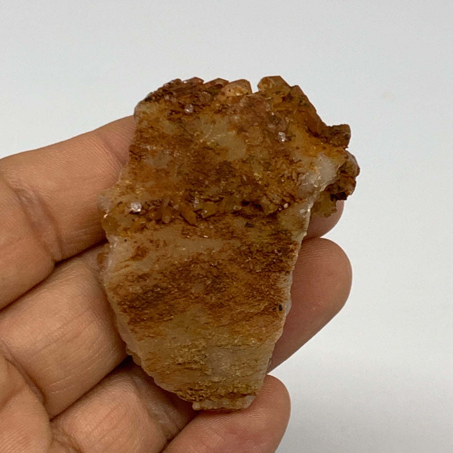 76.1g, 1.5"-2.2", 3pcs, Orange Quartz Cluster Crystal Terminated @Brazil, B28886