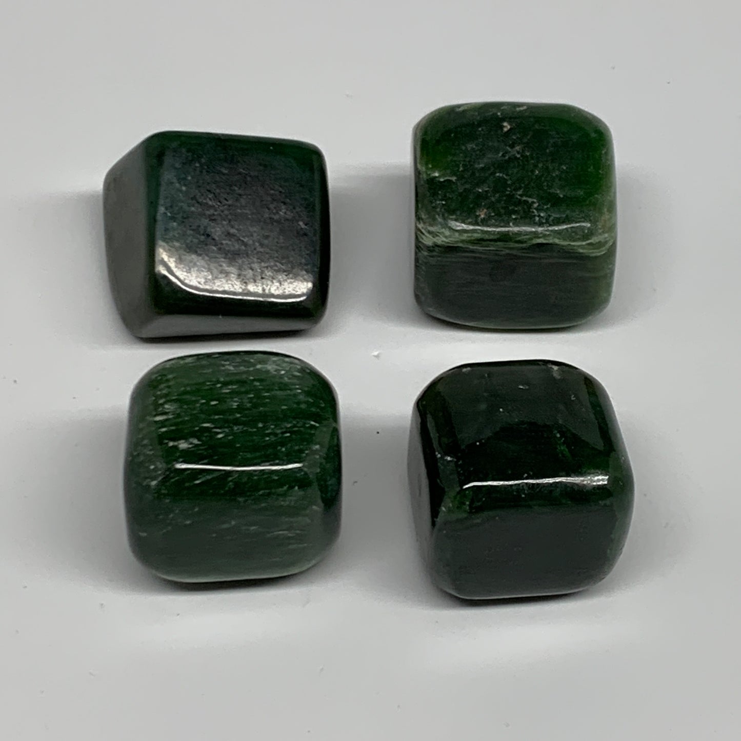 160.2g, 1"-1.1", 4pcs, Natural Nephrite Jade Tumbled Stone @Afghanistan,B31890