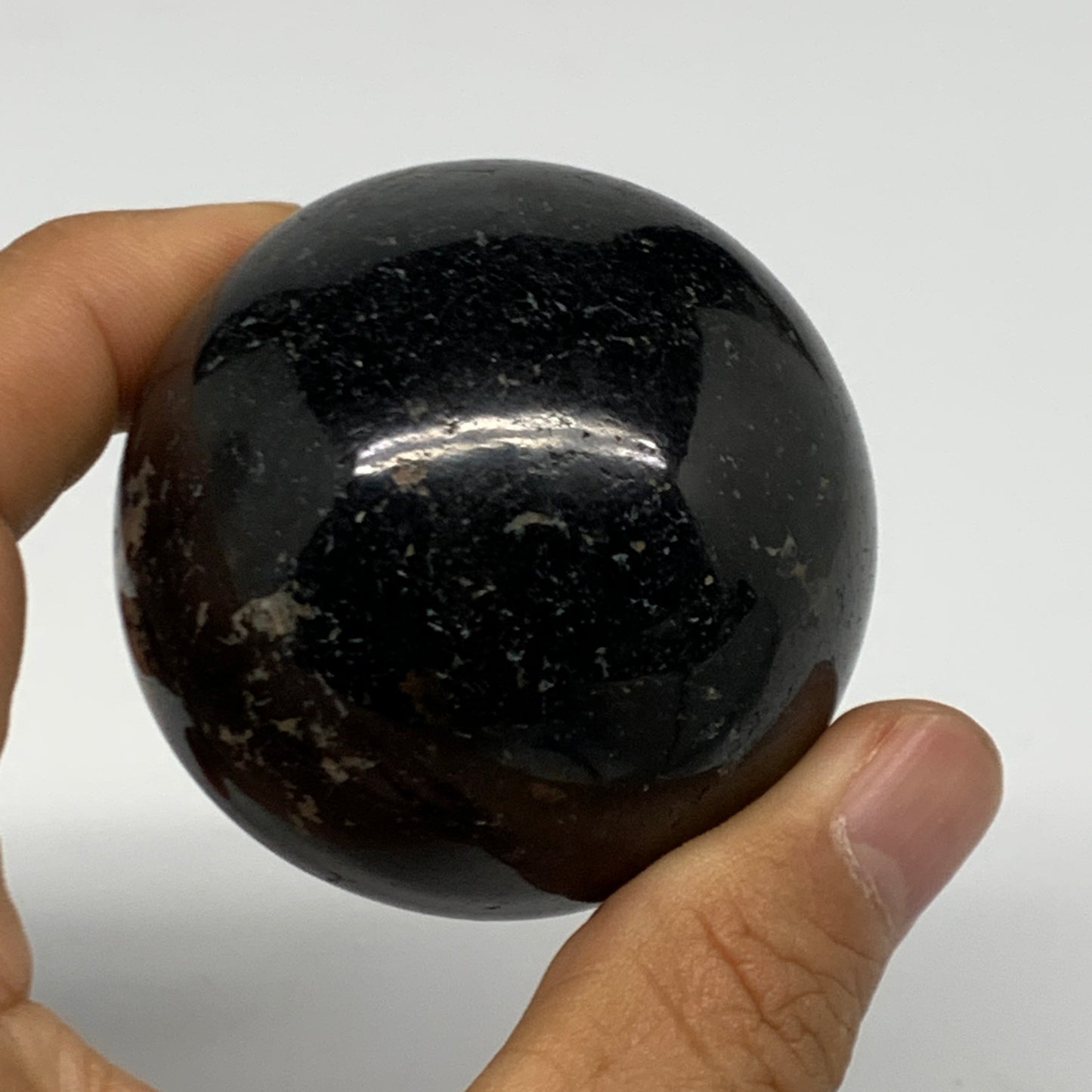 229.8g,2"(51mm), Natural Black Tourmaline Sphere Ball Gemstone @Brazil,B27299