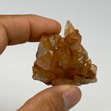76.1g, 1.5"-2.2", 3pcs, Orange Quartz Cluster Crystal Terminated @Brazil, B28886