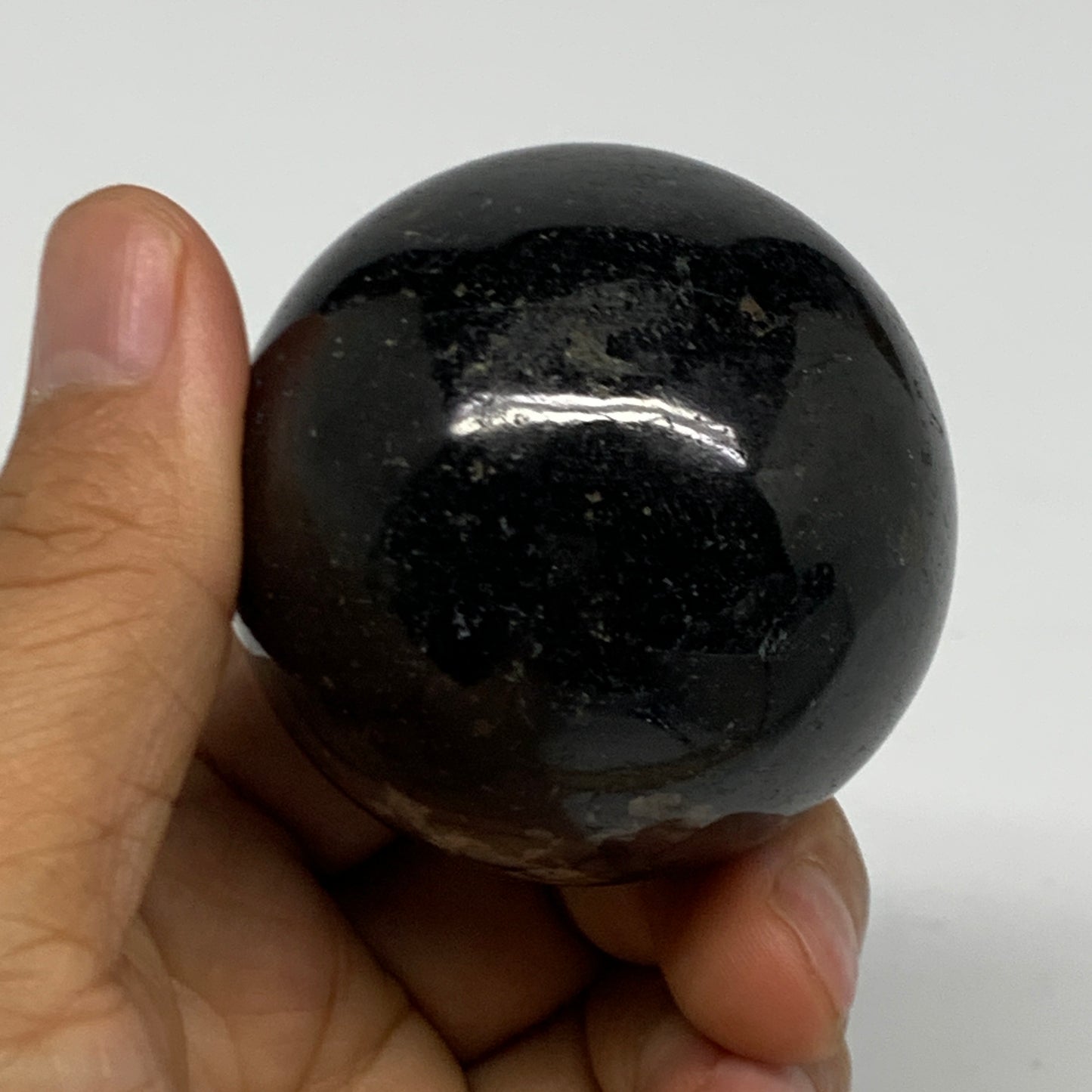 229.8g,2"(51mm), Natural Black Tourmaline Sphere Ball Gemstone @Brazil,B27299
