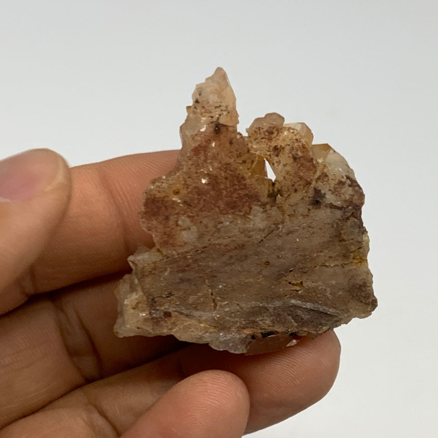 76.1g, 1.5"-2.2", 3pcs, Orange Quartz Cluster Crystal Terminated @Brazil, B28886