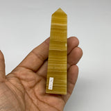 105.9g, 3.8"x0.9"x0.9", Yellow Calcite Point Tower Obelisk Crystal @India, B3120