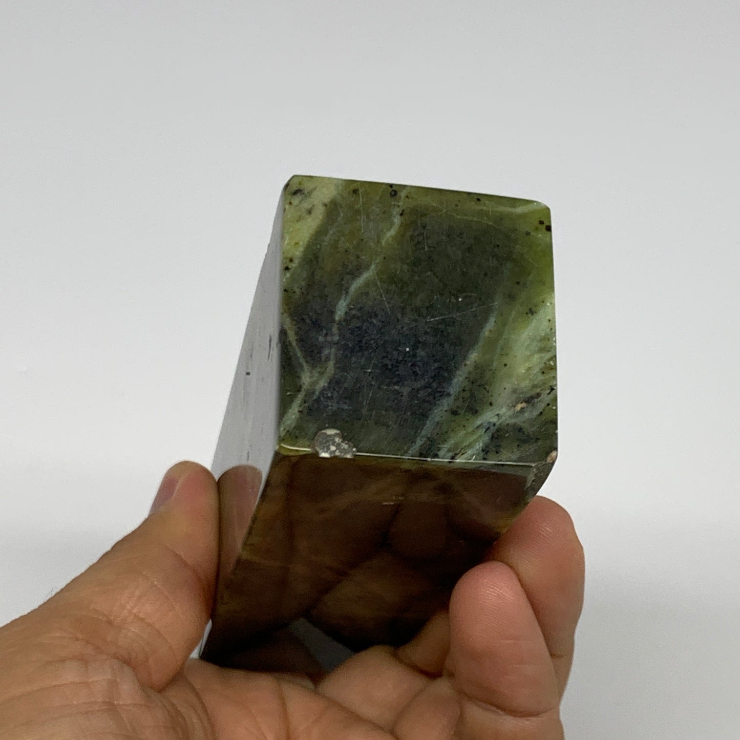 341.6g, 4.5"x1.6"x1.5", Serpentine Point Tower Obelisk Crystal @Pakistan, B29620