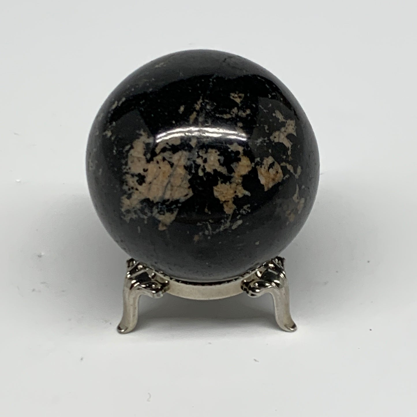 229.8g,2"(51mm), Natural Black Tourmaline Sphere Ball Gemstone @Brazil,B27299