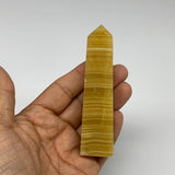 105.9g, 3.8"x0.9"x0.9", Yellow Calcite Point Tower Obelisk Crystal @India, B3120
