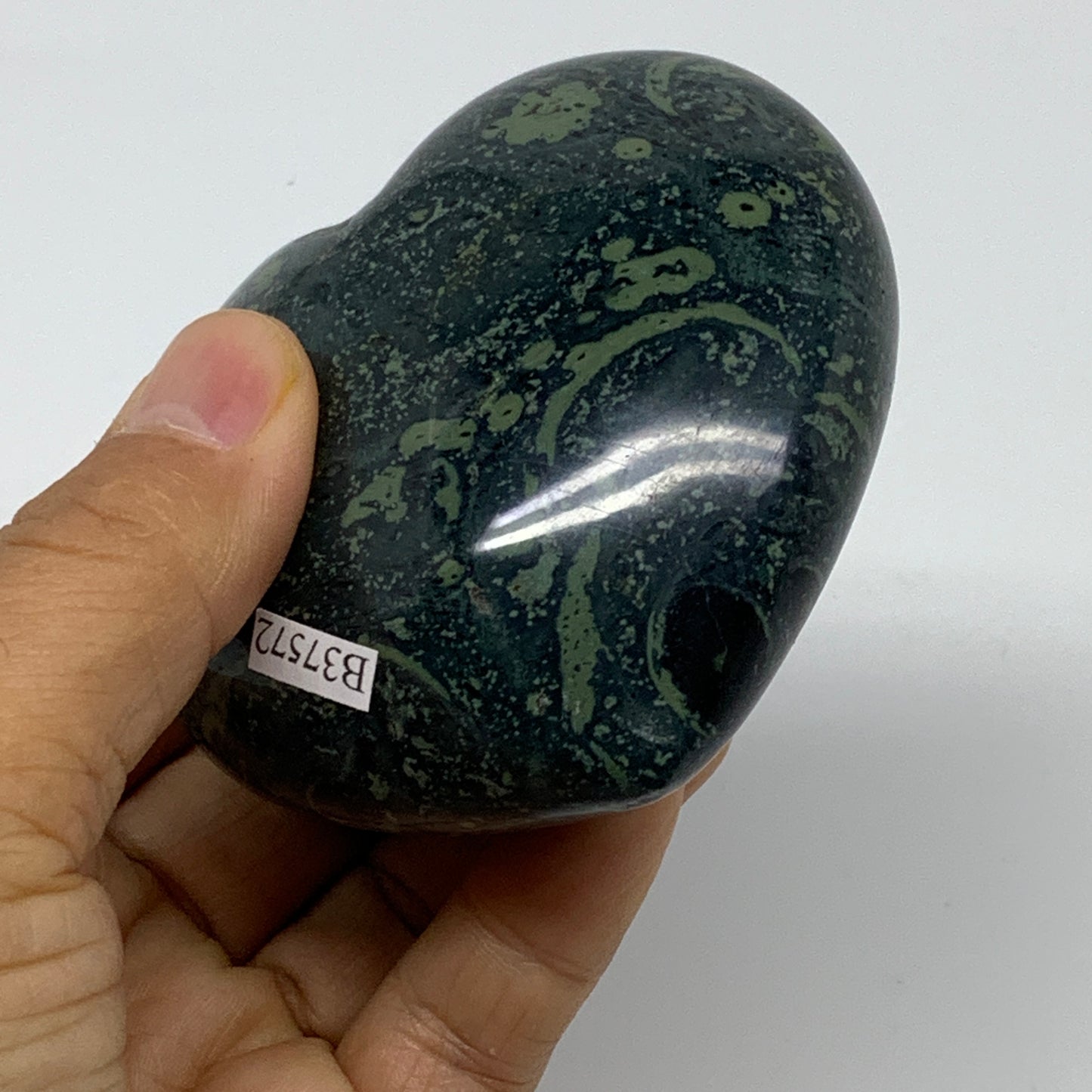 0.67 lbs, 2.9"x3"x1.6", Kambaba Jasper Heart Crocodile Polished Crystal, B37572