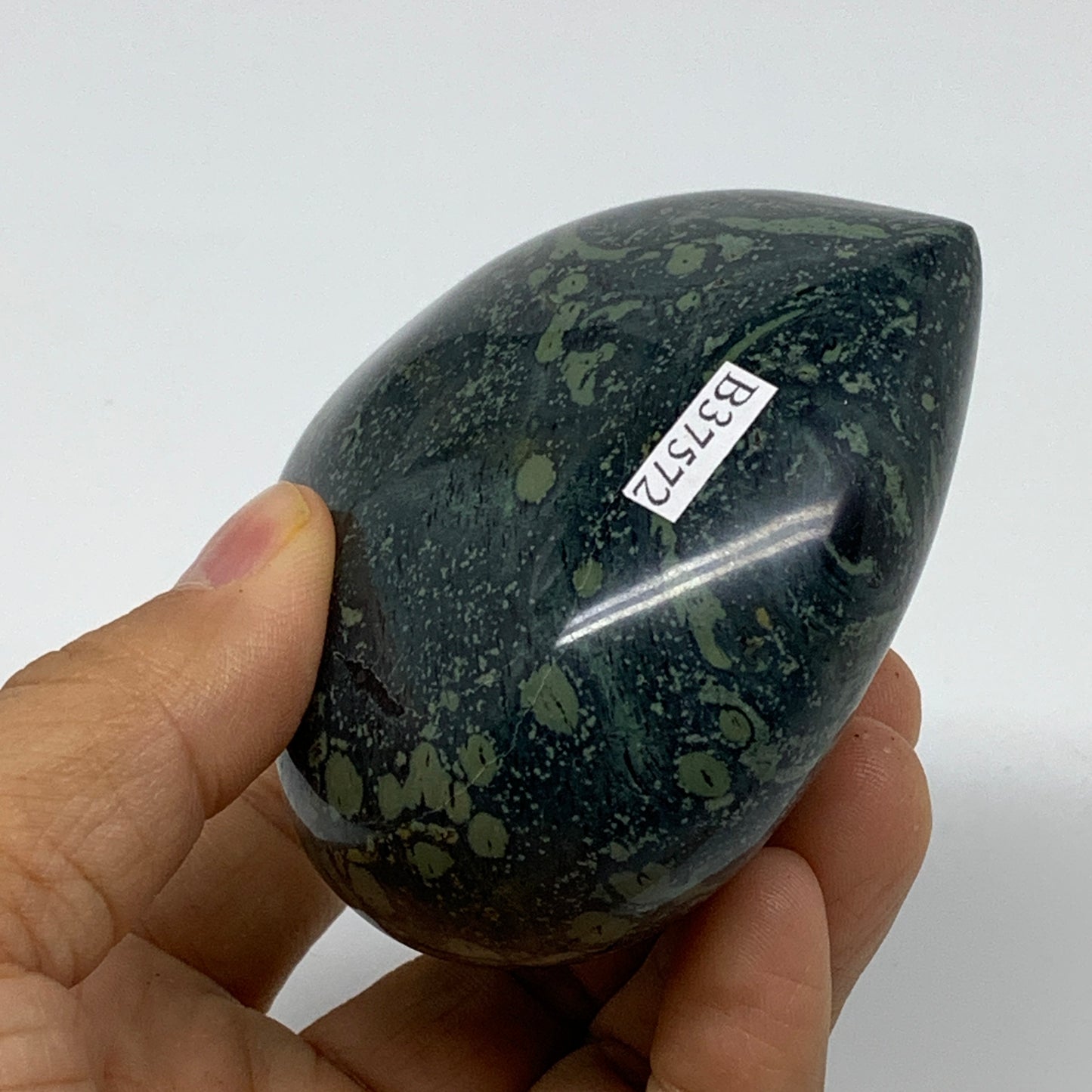 0.67 lbs, 2.9"x3"x1.6", Kambaba Jasper Heart Crocodile Polished Crystal, B37572