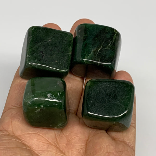 151.4g, 0.9"-1", 4pcs, Natural Nephrite Jade Tumbled Stone @Afghanistan,B31892