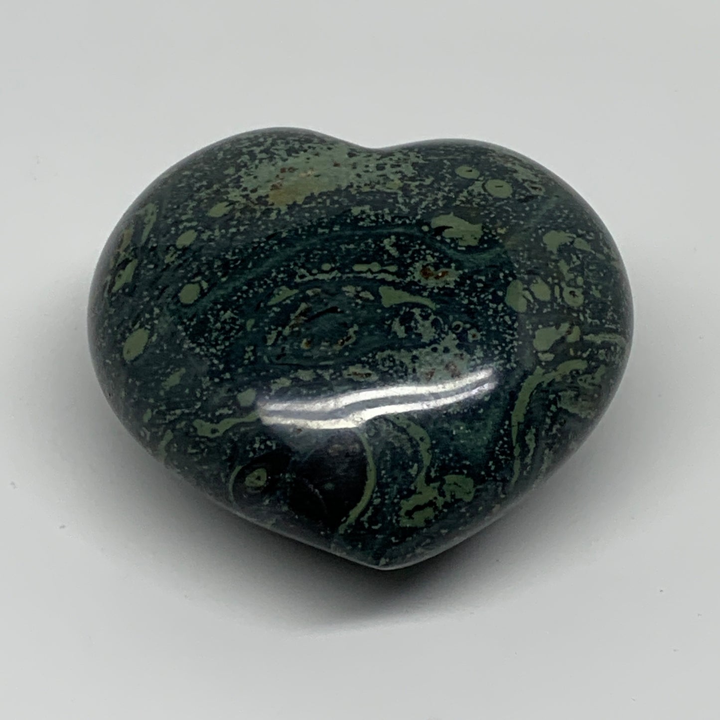 0.67 lbs, 2.9"x3"x1.6", Kambaba Jasper Heart Crocodile Polished Crystal, B37572