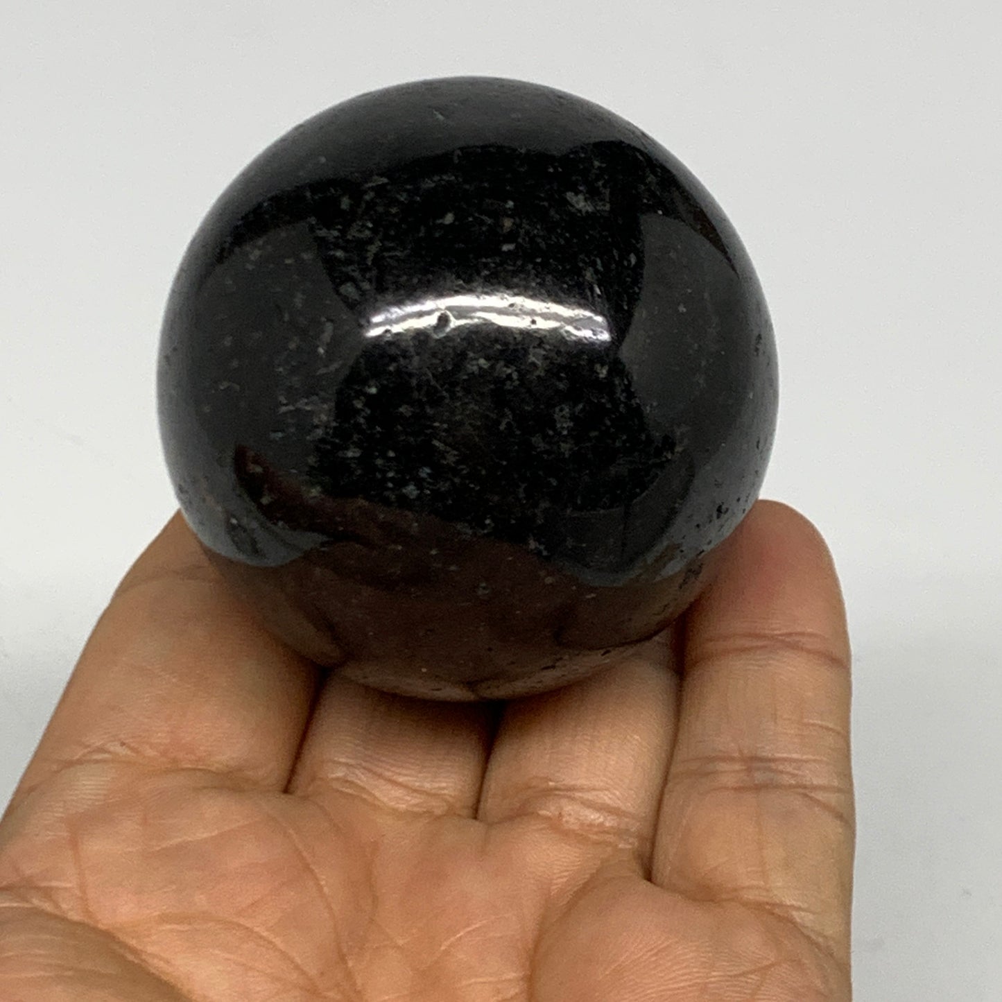 233.2g,2.1"(52mm), Natural Black Tourmaline Sphere Ball Gemstone @Brazil,B27301