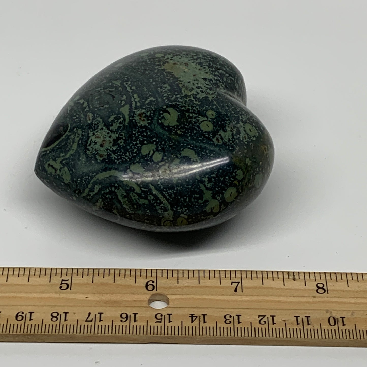 0.67 lbs, 2.9"x3"x1.6", Kambaba Jasper Heart Crocodile Polished Crystal, B37572
