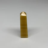 111.1g, 3.6"x0.9"x1", Yellow Calcite Point Tower Obelisk Crystal @India,  B31203