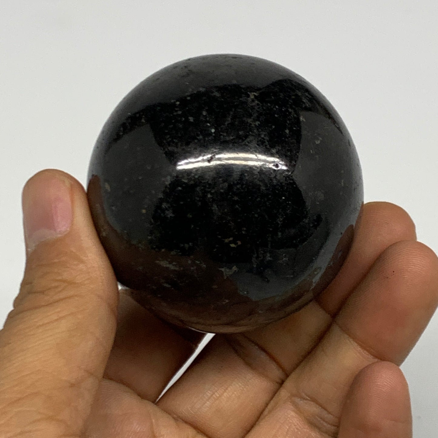 233.2g,2.1"(52mm), Natural Black Tourmaline Sphere Ball Gemstone @Brazil,B27301