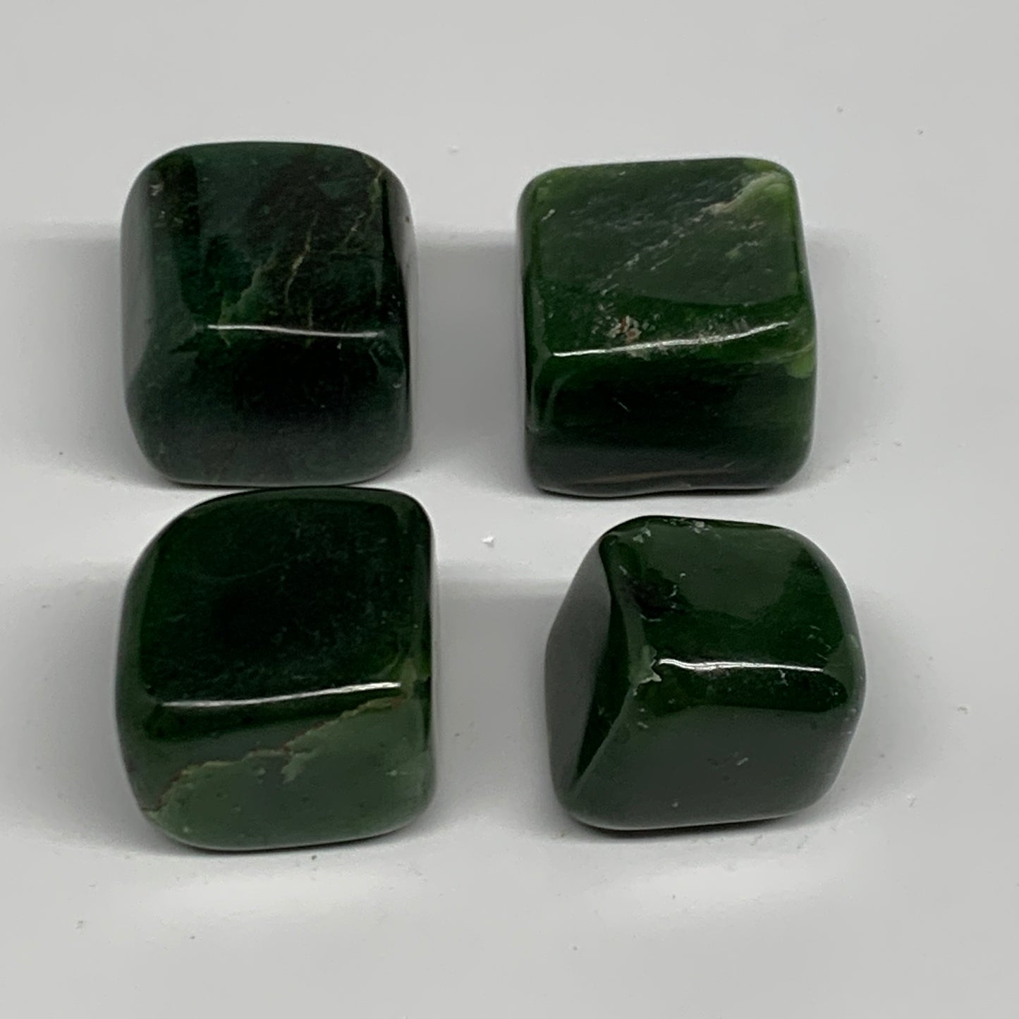151.4g, 0.9"-1", 4pcs, Natural Nephrite Jade Tumbled Stone @Afghanistan,B31892