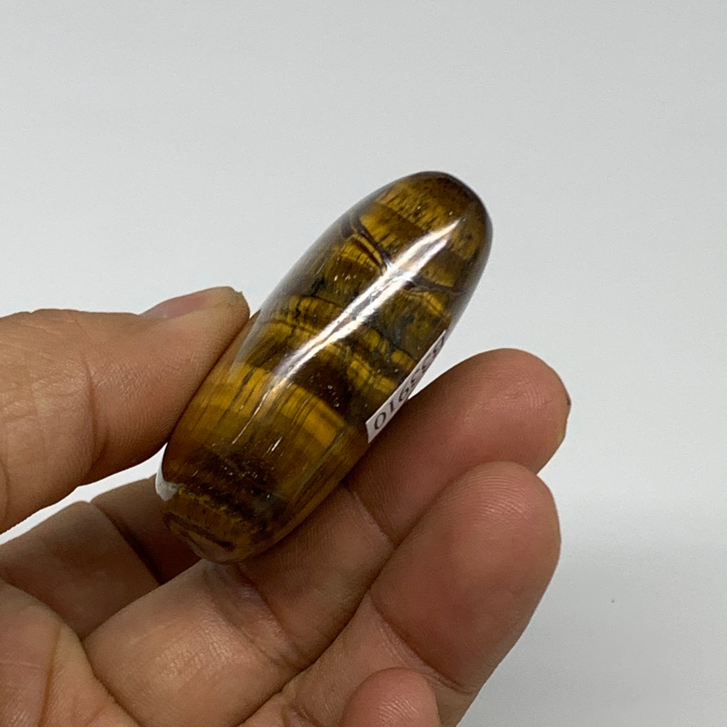 70g, 2"x2"x0.7", Tiger's Eye Heart Polished Healing Crystal @India, B33910