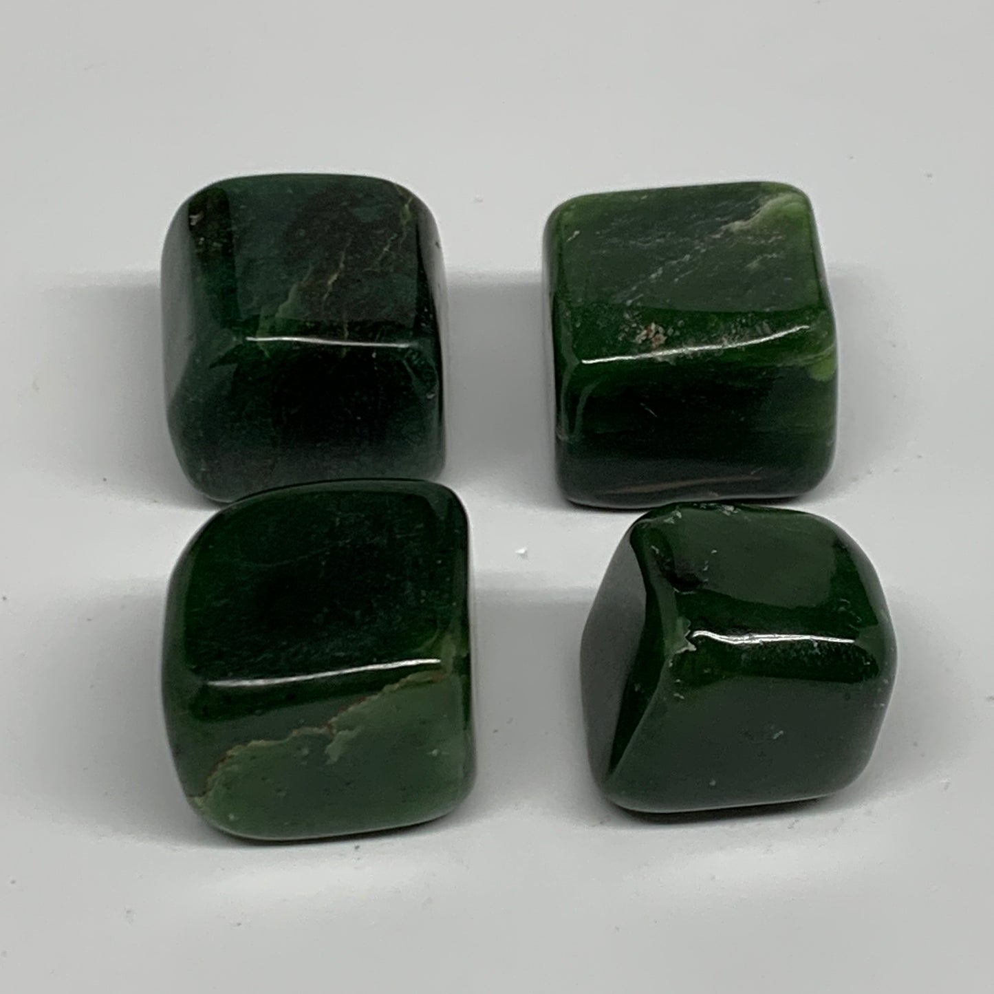 151.4g, 0.9"-1", 4pcs, Natural Nephrite Jade Tumbled Stone @Afghanistan,B31892