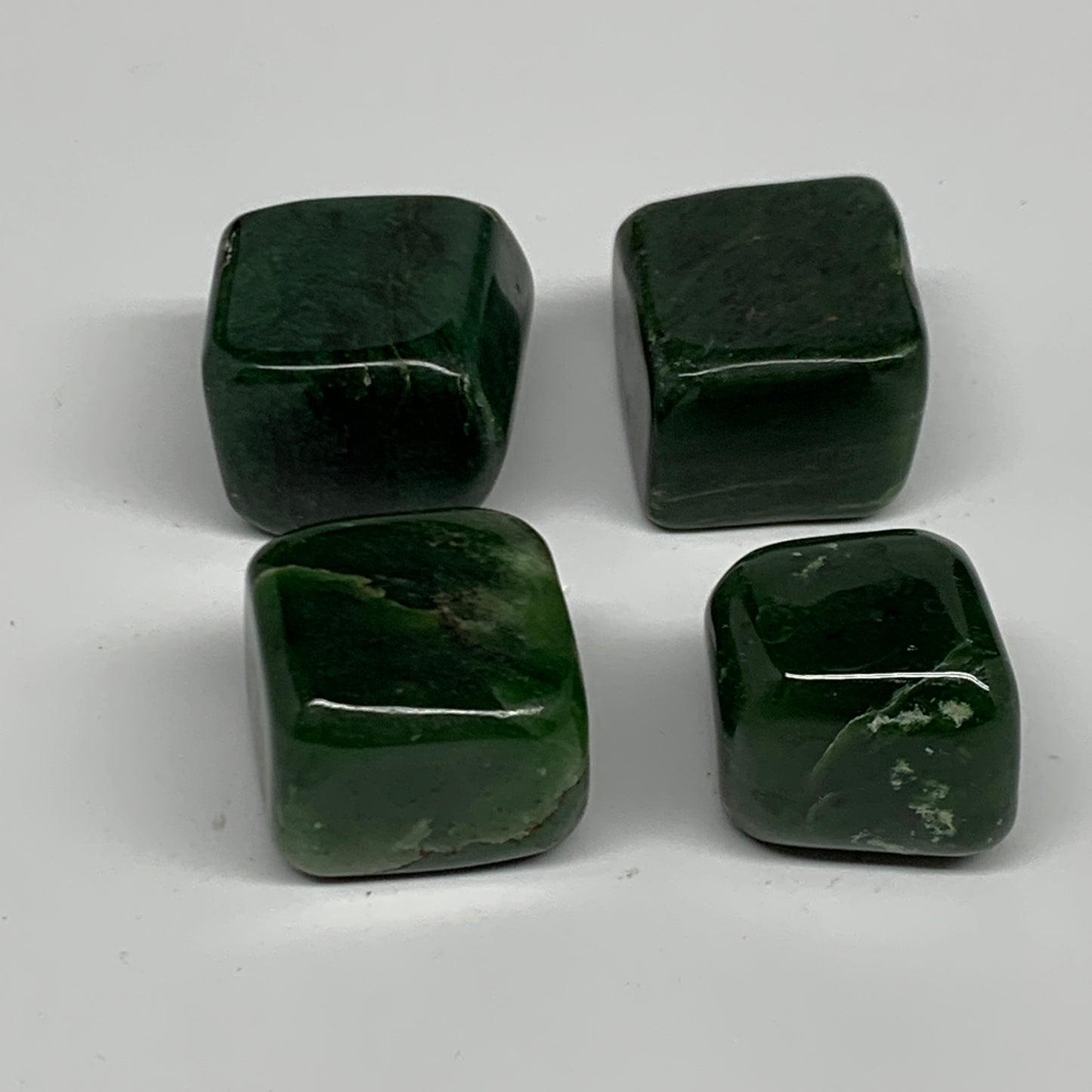 151.4g, 0.9"-1", 4pcs, Natural Nephrite Jade Tumbled Stone @Afghanistan,B31892