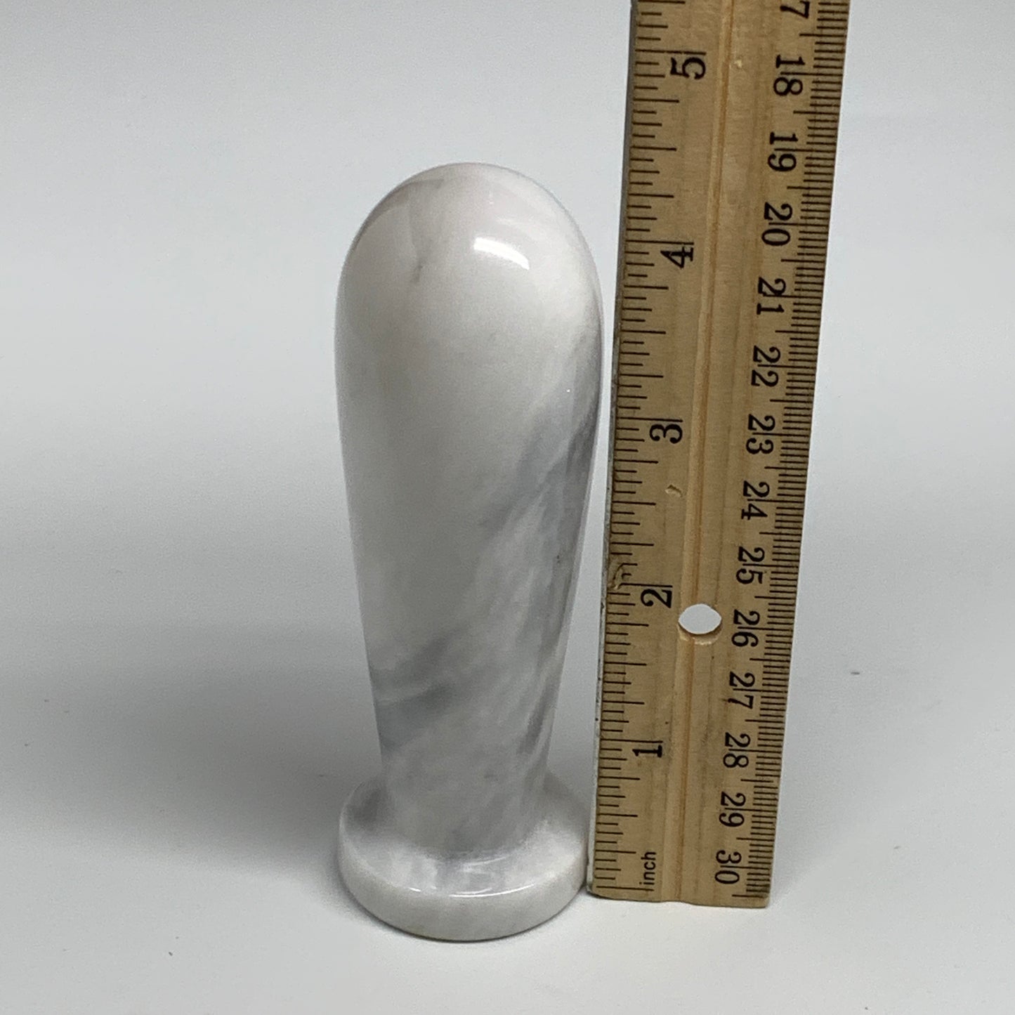 2.22 lbs, 3.9"x3.8", Natural Marble Crystal Pestle and Mortar Handmade, B32527