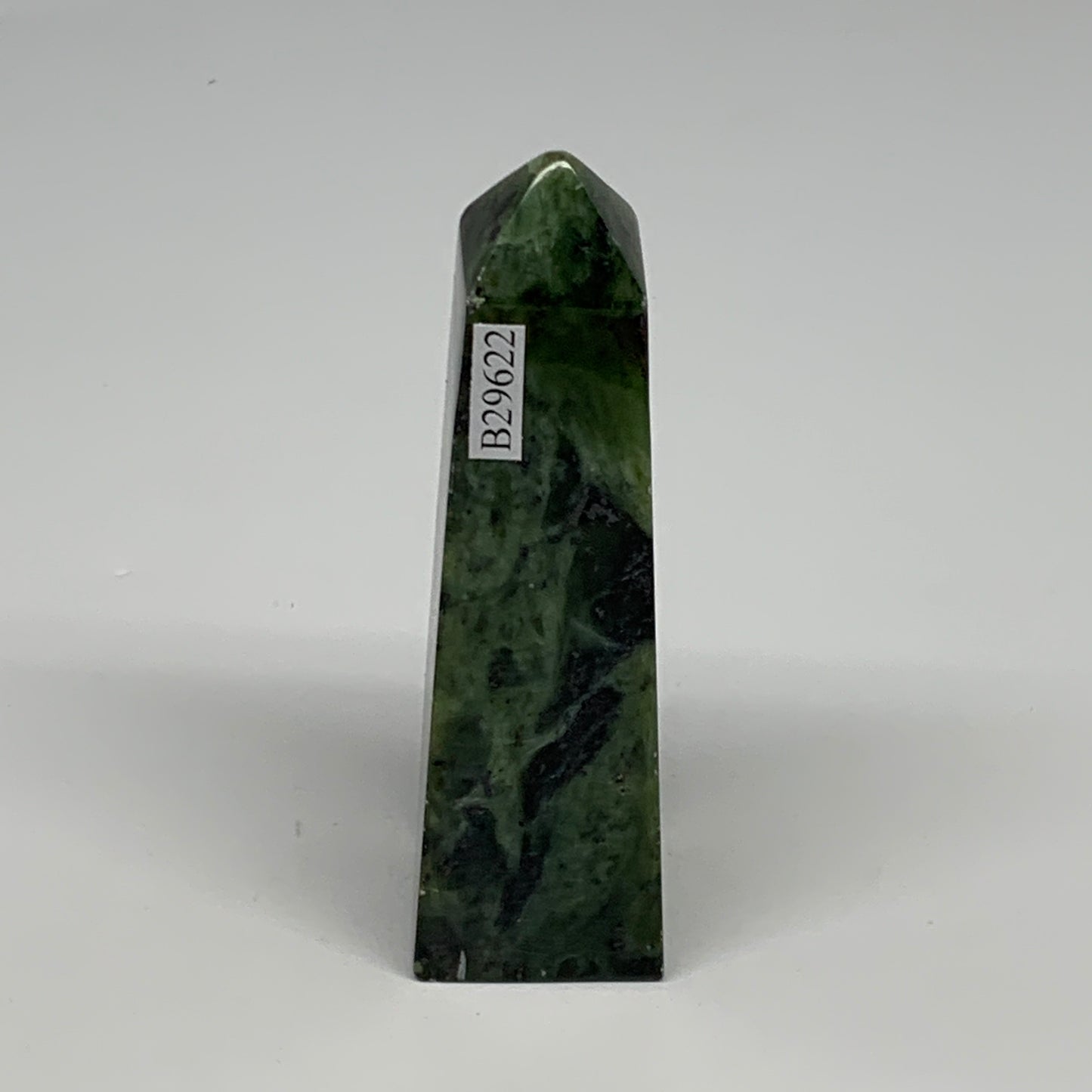 113.2g, 3.7"x1.1"x1", Serpentine Point Tower Obelisk Crystal @Pakistan, B29622