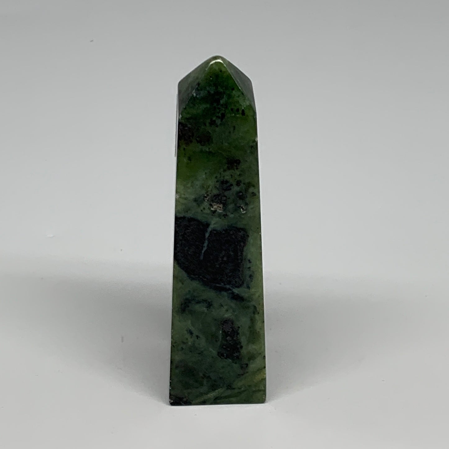 113.2g, 3.7"x1.1"x1", Serpentine Point Tower Obelisk Crystal @Pakistan, B29622