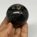 230.95g,2.1"(52mm), Natural Black Tourmaline Sphere Ball Gemstone @Brazil,B27302