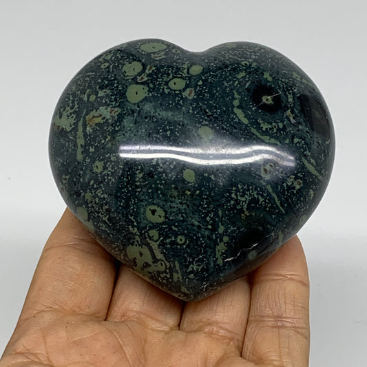 0.59 lbs, 2.8"x3"x1.5", Kambaba Jasper Heart Crocodile Polished Crystal, B37574
