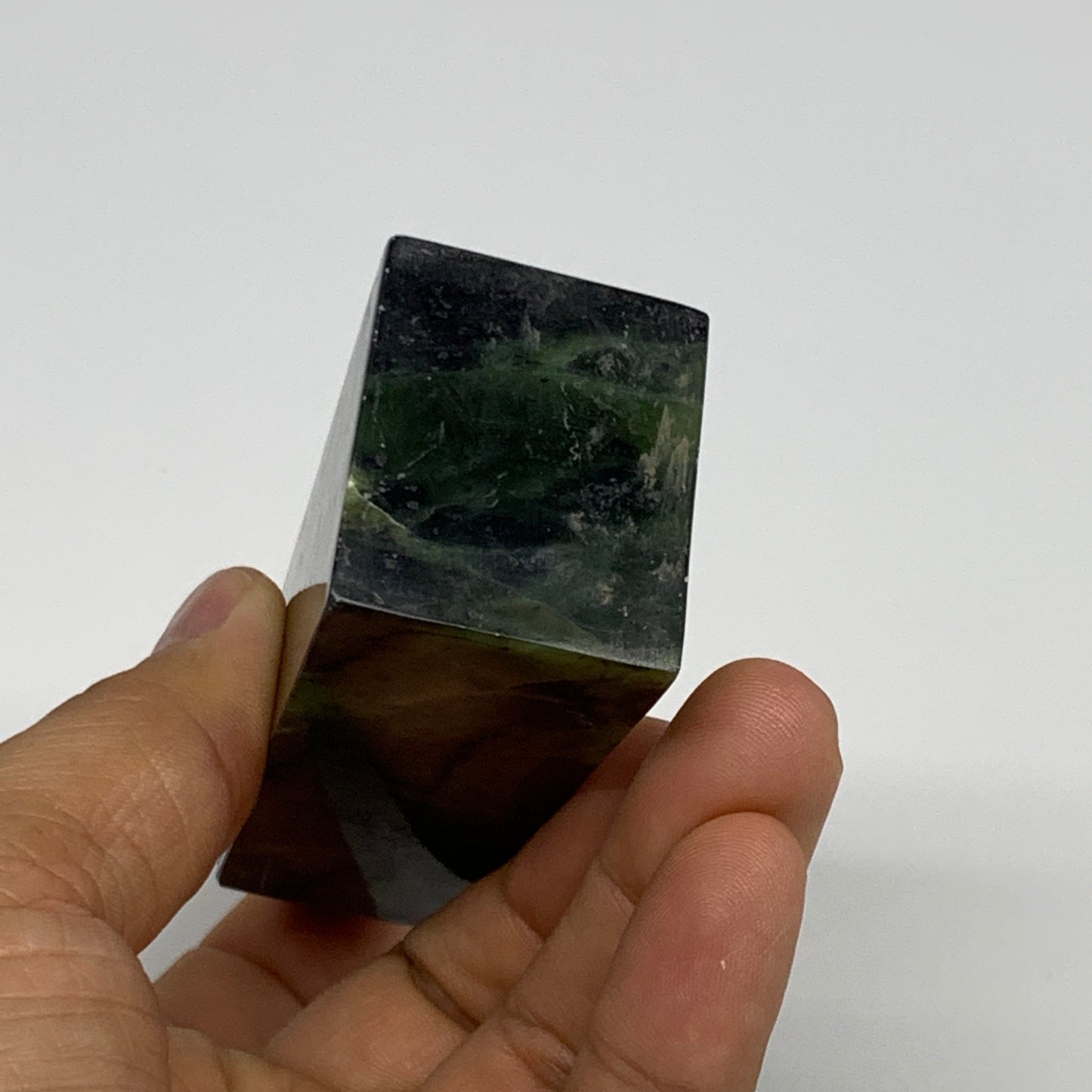 160.9g, 3.8"x1.3"x1.1", Serpentine Point Tower Obelisk Crystal @Pakistan, B29623