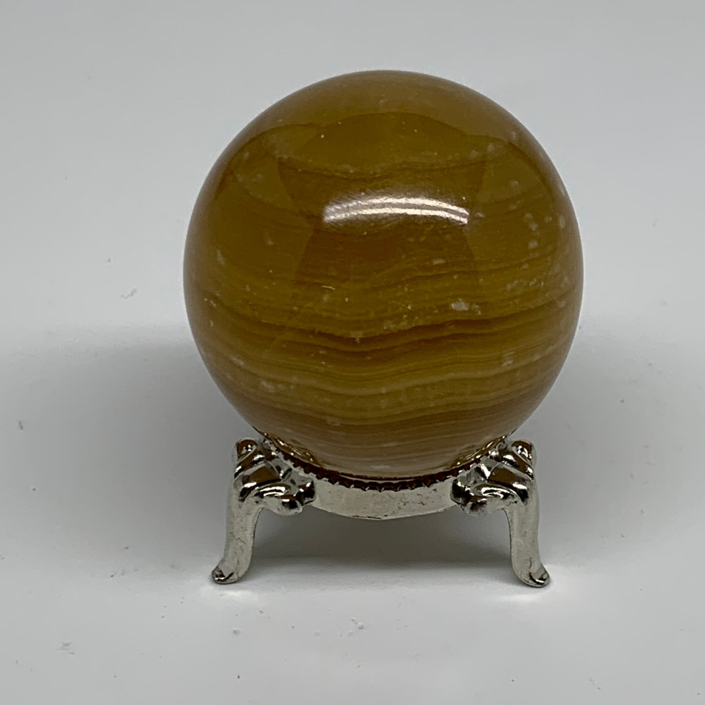 154.7g, 1.9"(48mm), Honey Calcite Sphere Polished Gemstone, B35314