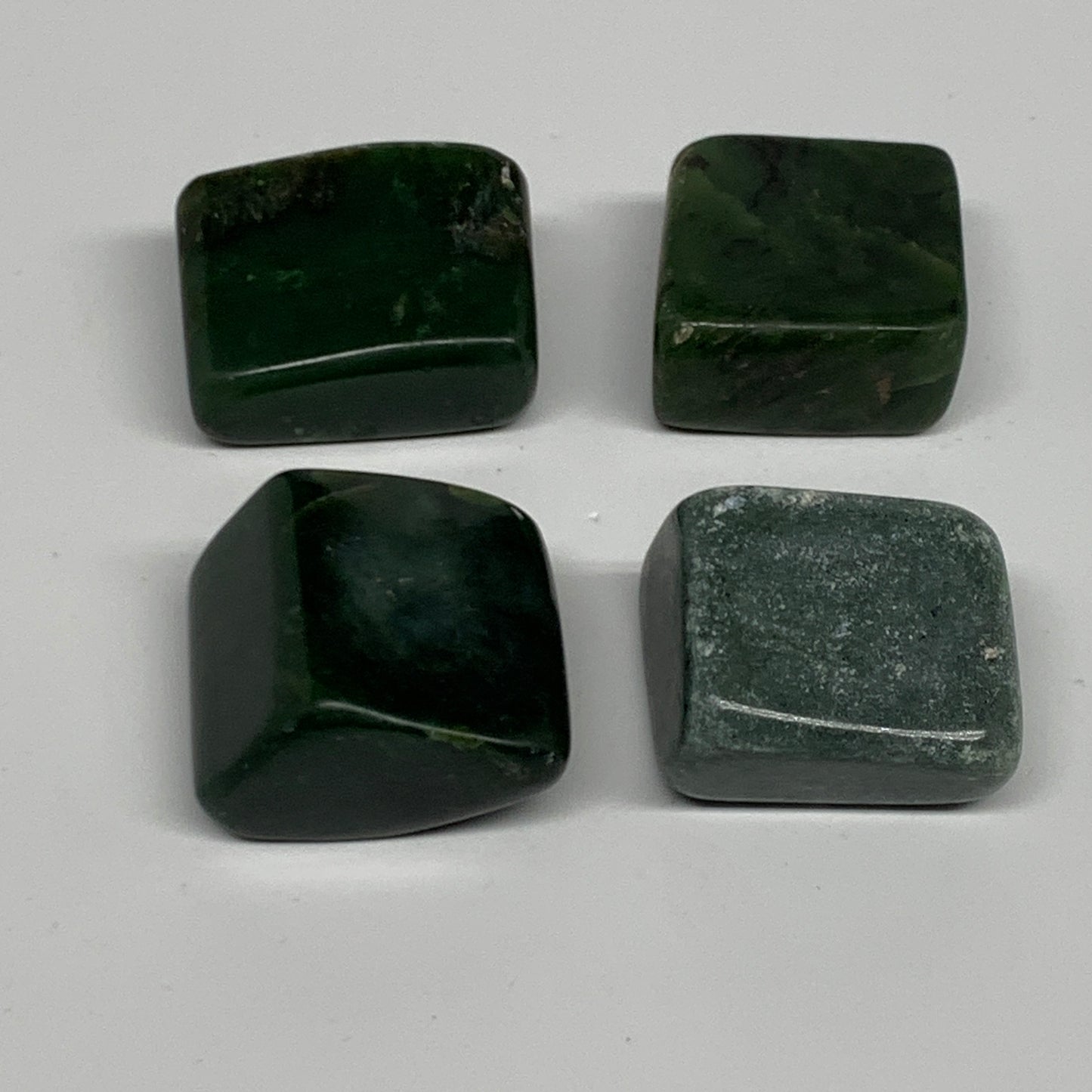 133.4g, 1.1"-1.3", 4pcs, Natural Nephrite Jade Tumbled Stone @Afghanistan,B31894