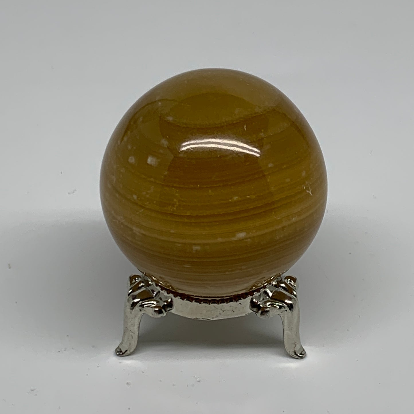 154.7g, 1.9"(48mm), Honey Calcite Sphere Polished Gemstone, B35314