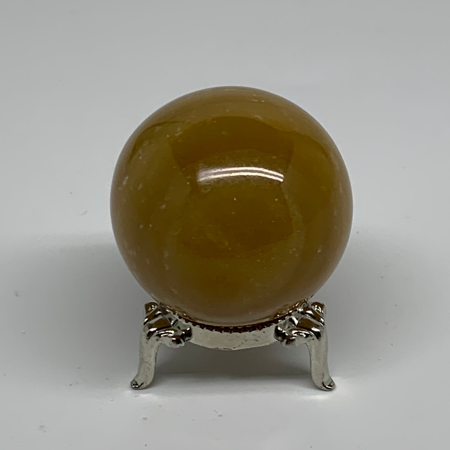 154.7g, 1.9"(48mm), Honey Calcite Sphere Polished Gemstone, B35314