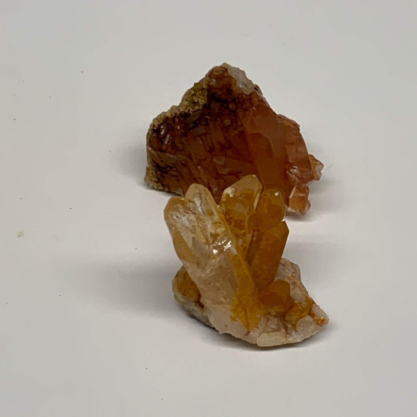 59.5g, 2.3"-1.7", 2pcs, Orange Quartz Cluster Crystal Terminated @Brazil, B28889