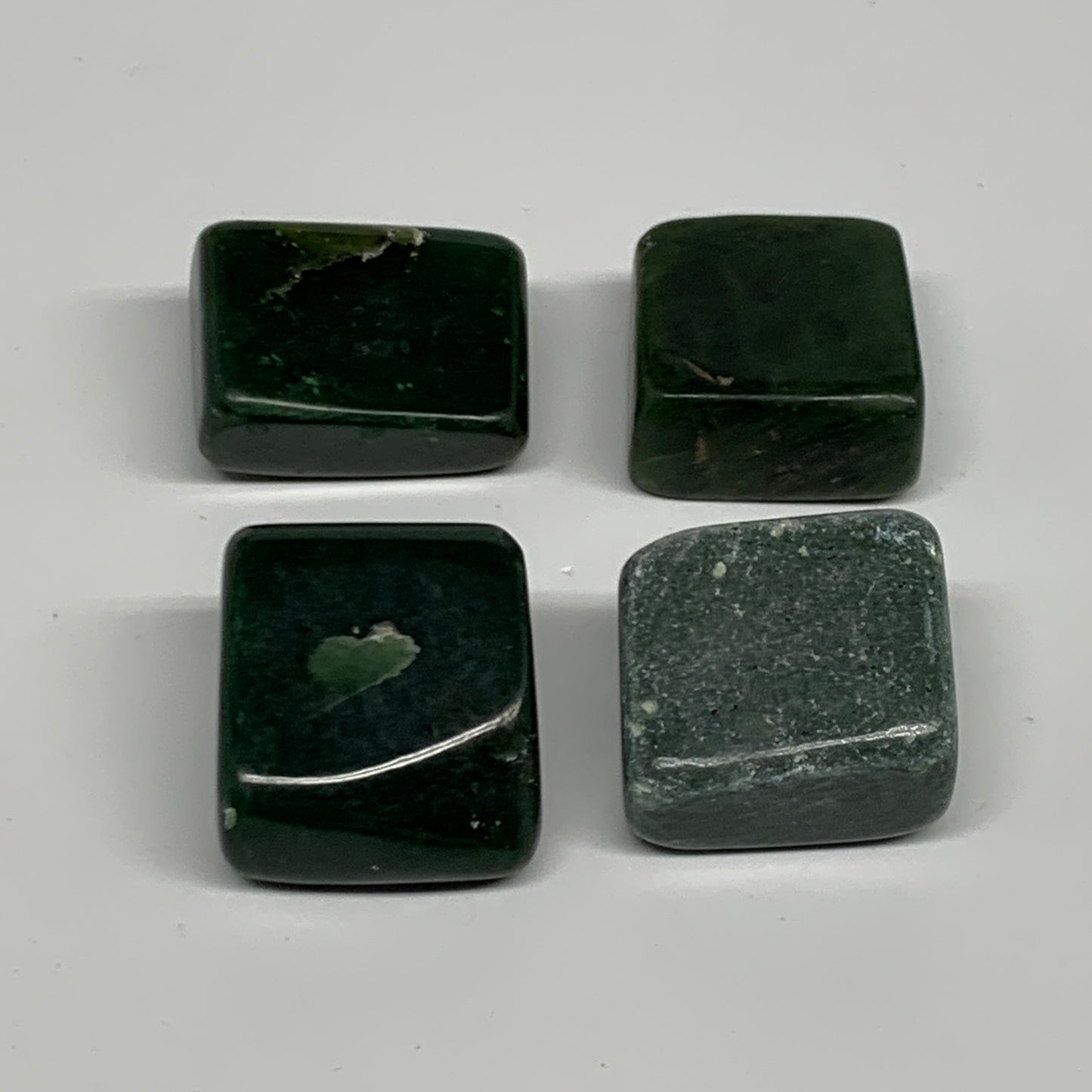133.4g, 1.1"-1.3", 4pcs, Natural Nephrite Jade Tumbled Stone @Afghanistan,B31894