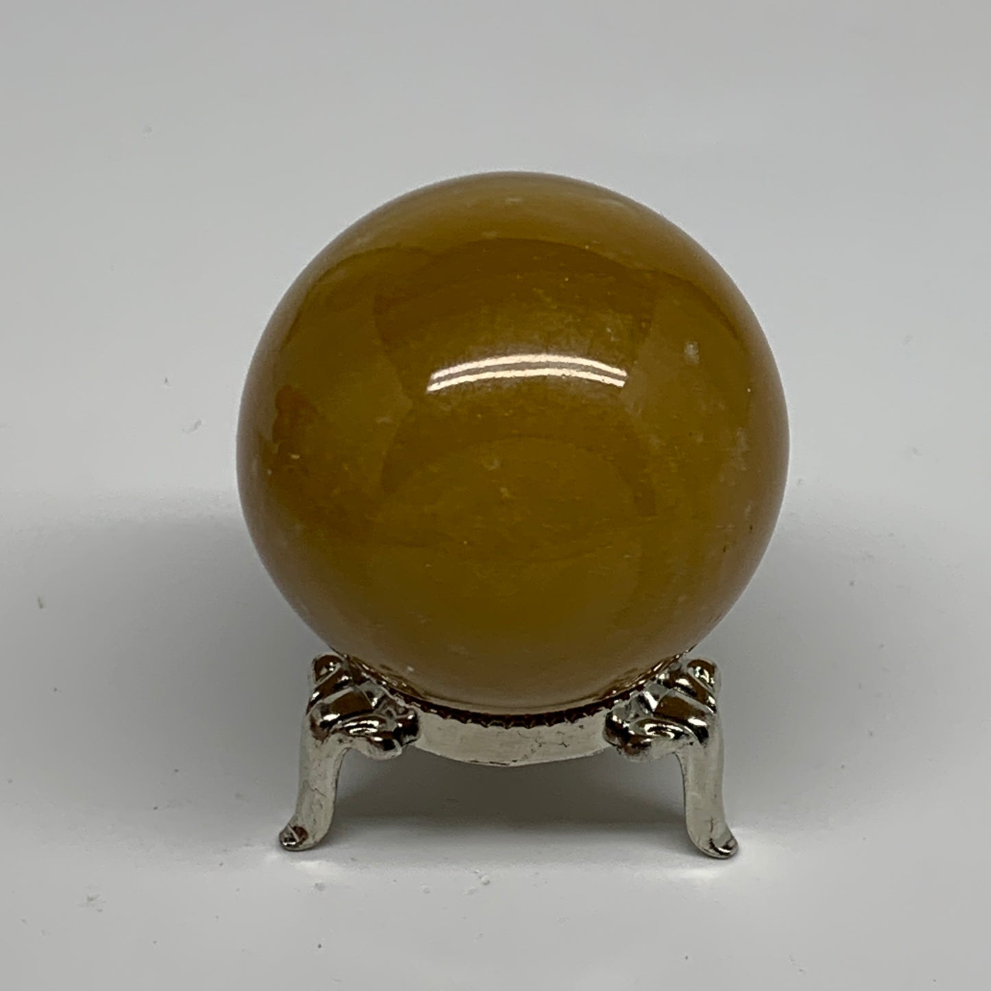 154.7g, 1.9"(48mm), Honey Calcite Sphere Polished Gemstone, B35314