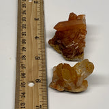 59.5g, 2.3"-1.7", 2pcs, Orange Quartz Cluster Crystal Terminated @Brazil, B28889