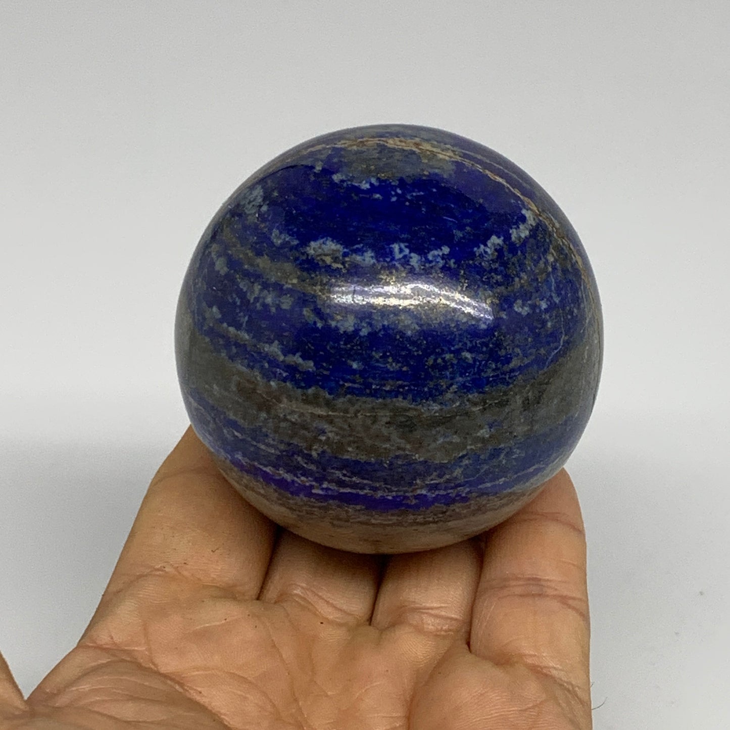 0.84 lbs, 2.5" (62mm), Lapis Lazuli Sphere Ball Gemstone @Afghanistan, B33196