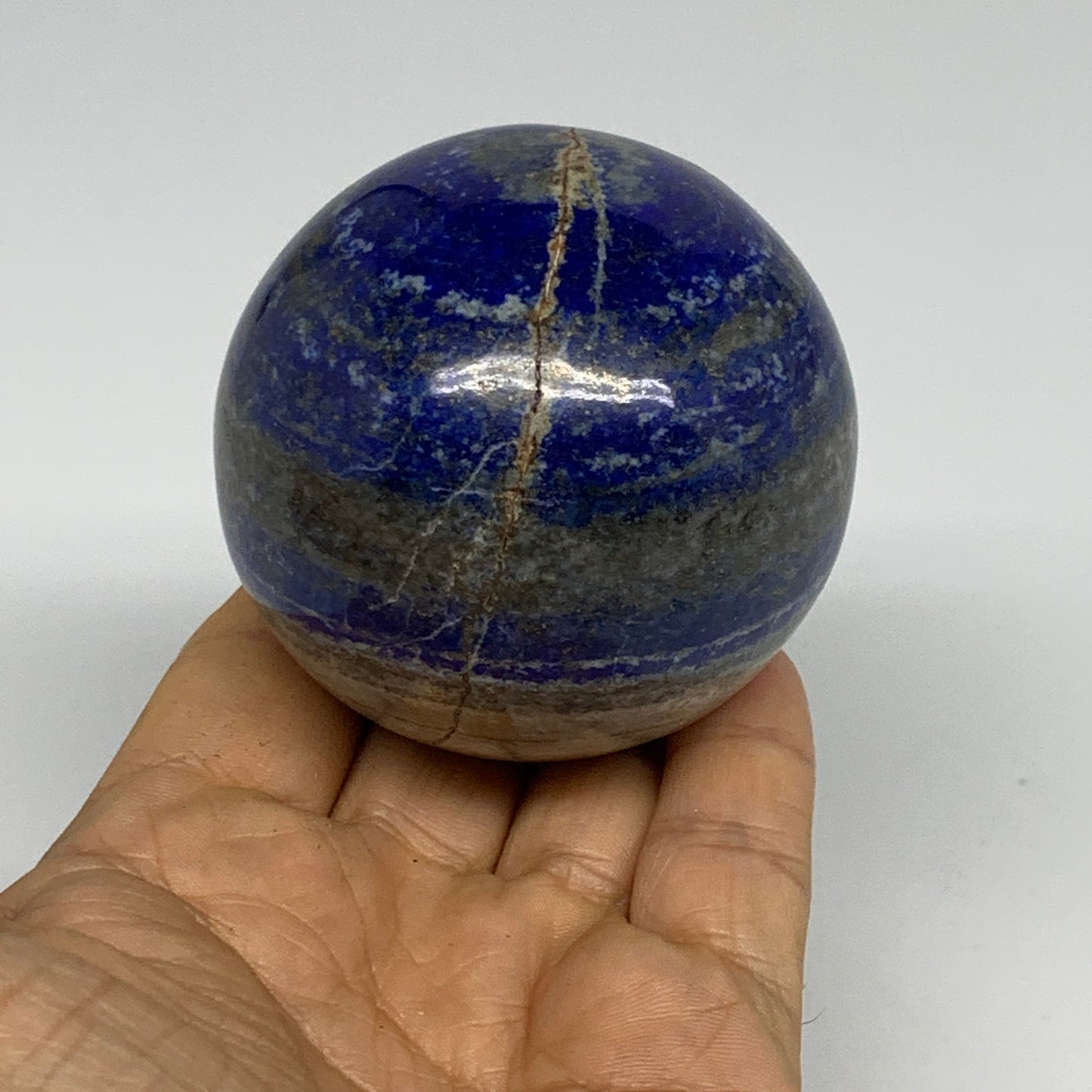0.84 lbs, 2.5" (62mm), Lapis Lazuli Sphere Ball Gemstone @Afghanistan, B33196