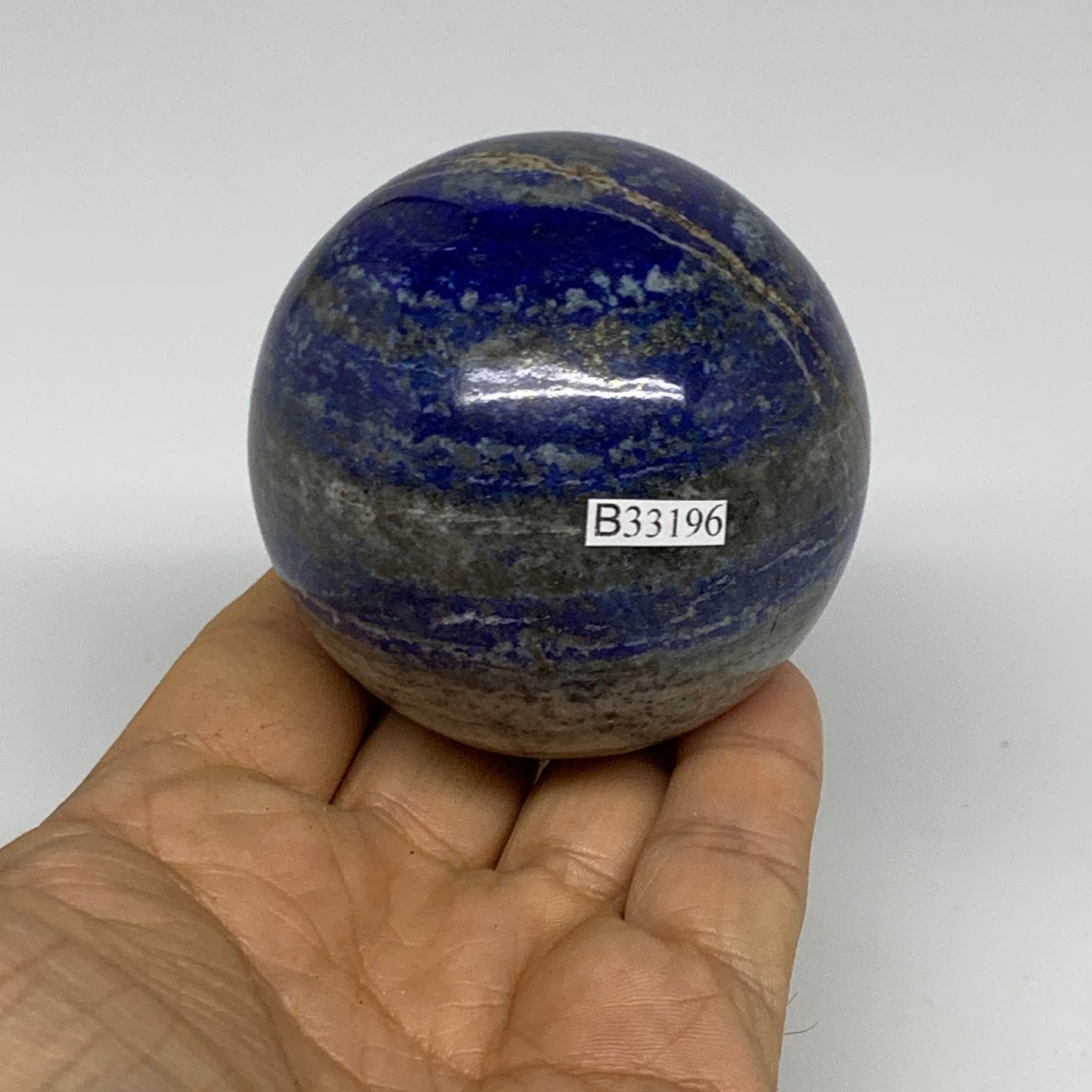0.84 lbs, 2.5" (62mm), Lapis Lazuli Sphere Ball Gemstone @Afghanistan, B33196