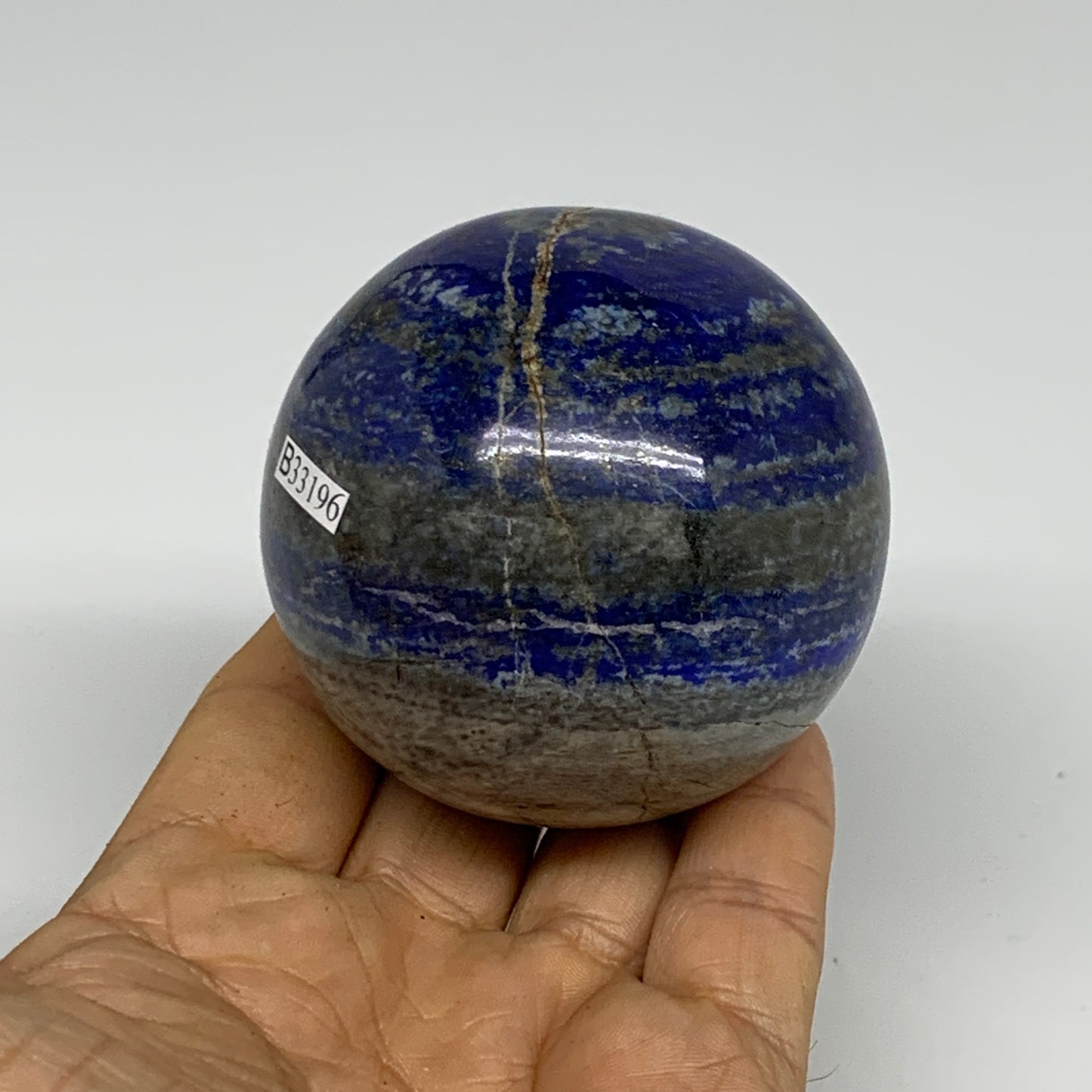 0.84 lbs, 2.5" (62mm), Lapis Lazuli Sphere Ball Gemstone @Afghanistan, B33196
