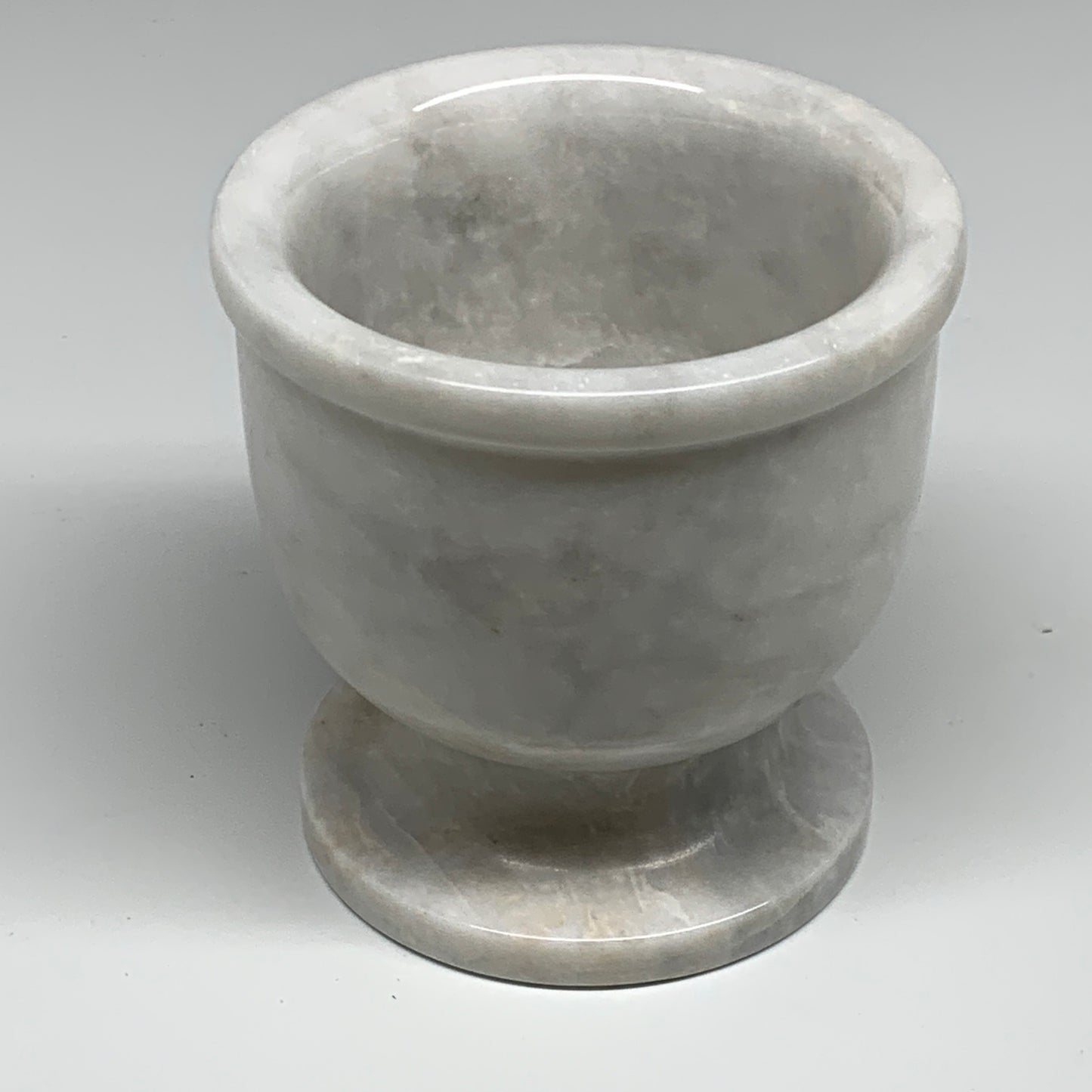 2.21 lbs, 3.9"x3.8", Natural Marble Crystal Pestle and Mortar Handmade, B32529