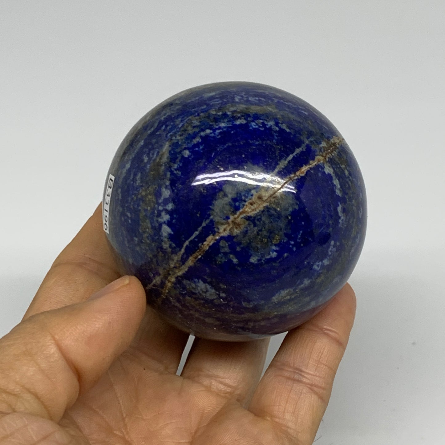 0.84 lbs, 2.5" (62mm), Lapis Lazuli Sphere Ball Gemstone @Afghanistan, B33196