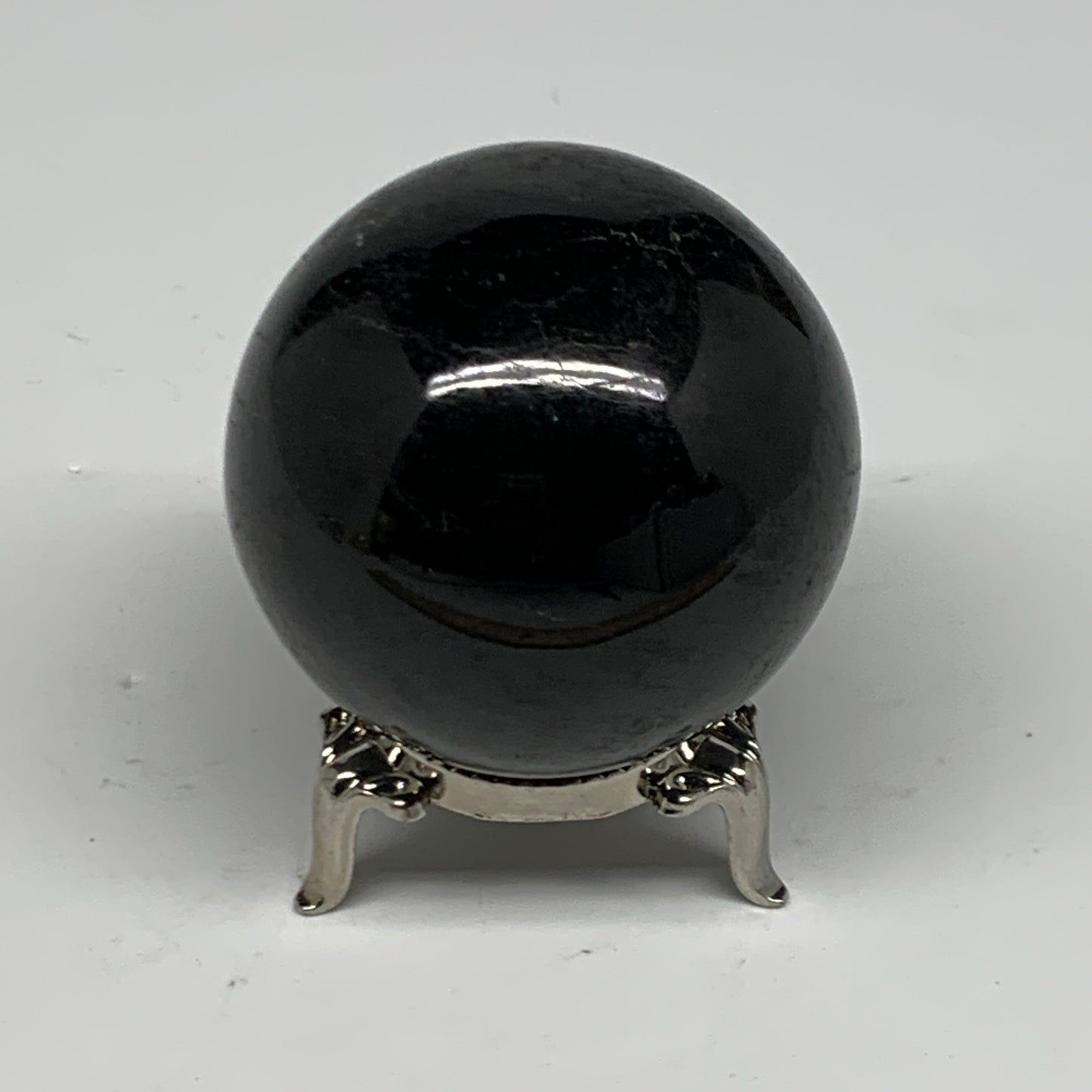 224.8g,2"(51mm), Natural Black Tourmaline Sphere Ball Gemstone @Brazil,B27304