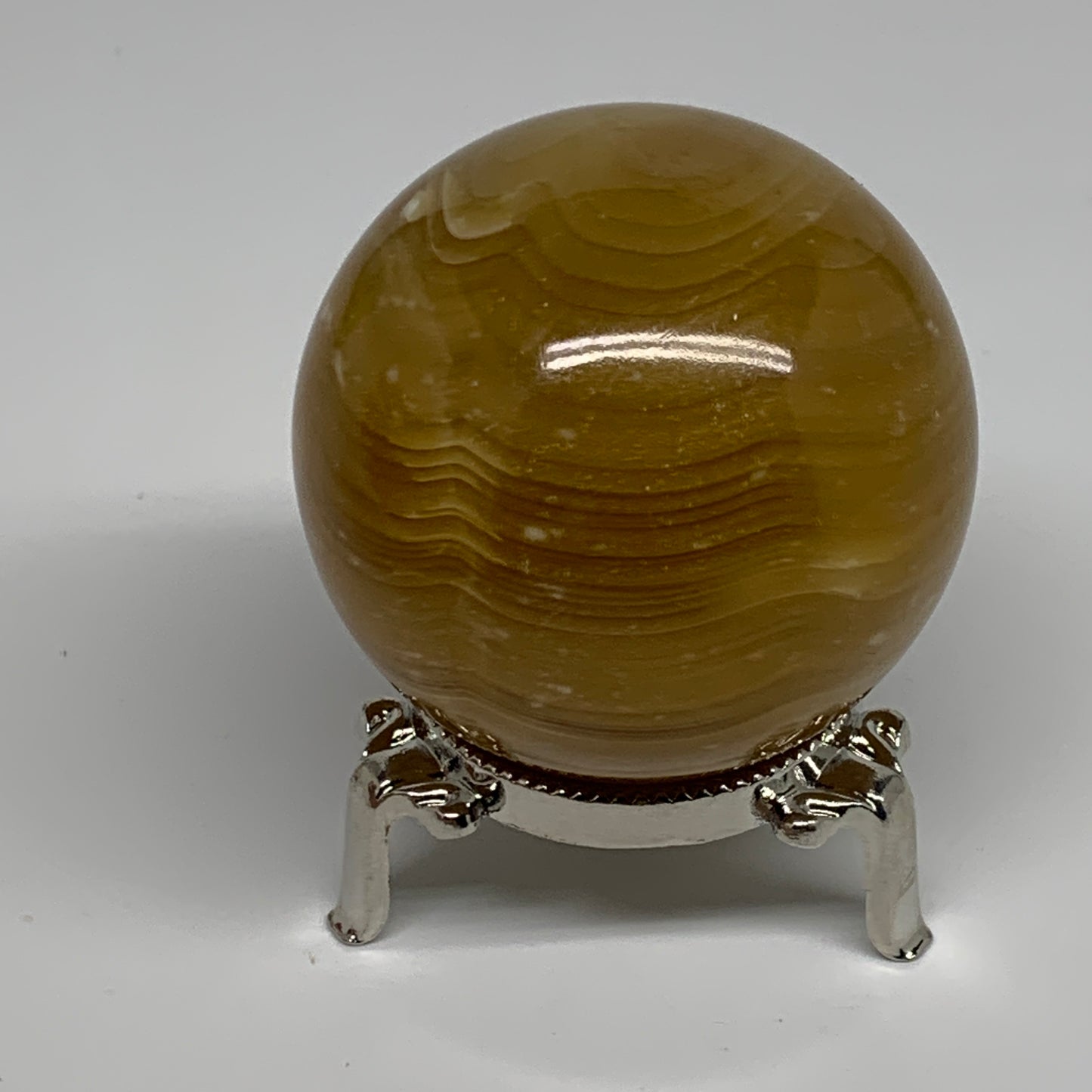 290g, 2.3"(58mm), Honey Calcite Sphere Polished Gemstone, B35315