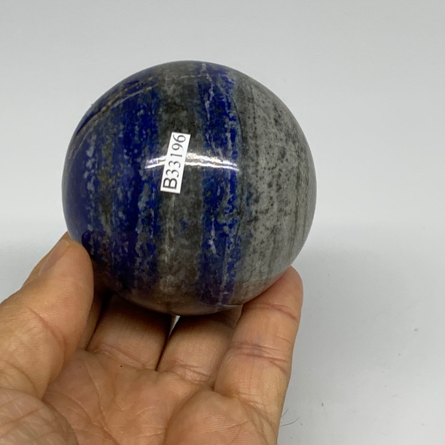 0.84 lbs, 2.5" (62mm), Lapis Lazuli Sphere Ball Gemstone @Afghanistan, B33196