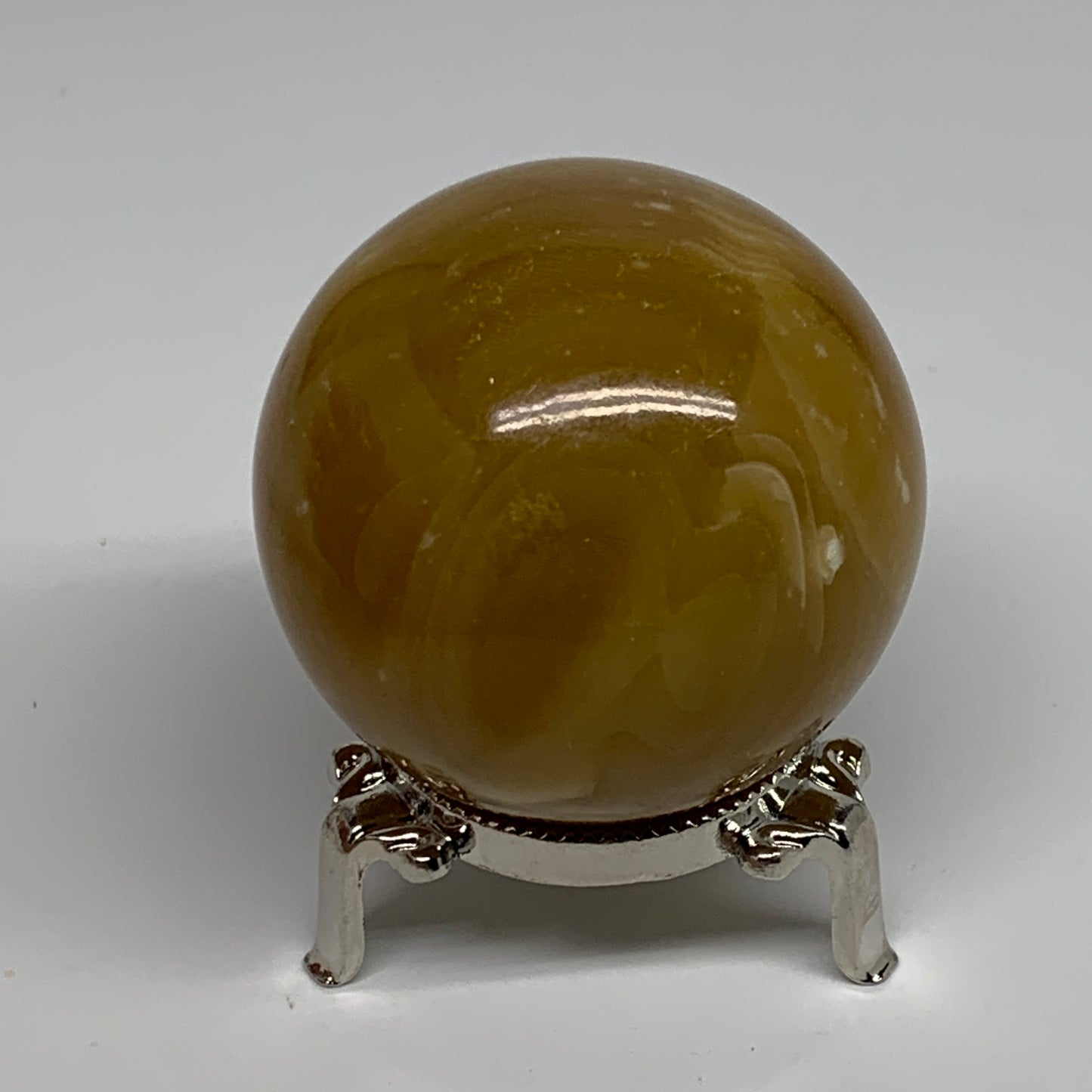 290g, 2.3"(58mm), Honey Calcite Sphere Polished Gemstone, B35315