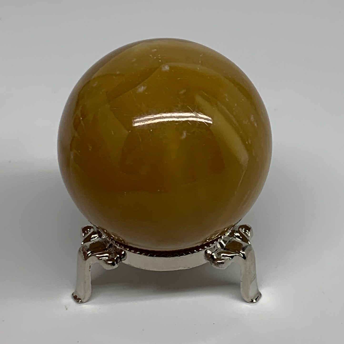 290g, 2.3"(58mm), Honey Calcite Sphere Polished Gemstone, B35315